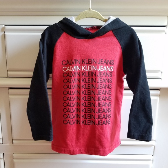 Calvin Klein Jeans Other - Calvin Klein Jeans Red & Black Raglan Hoodie 3T Calvin Klein Jeans Other - Calvin Klein Jeans Red & Black Raglan Hoodie 3T
